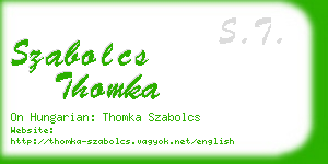 szabolcs thomka business card